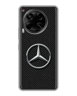 Чехол для TECNO Camon 30 (CL6) с картинкой «Карбоновый Mercedes стиль»