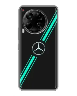 Чехол для TECNO Camon 30 (CL6) с картинкой «Спортивные линии Mercedes»