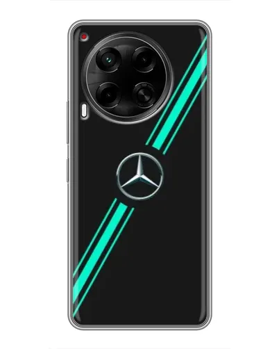 Чехол для TECNO Camon 30 (CL6) с картинкой «Спортивные линии Mercedes» Чехол для TECNO Camon 30 (CL6) с картинкой «Спортивные линии Mercedes»