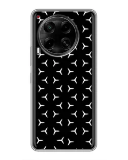 Чехол для TECNO Camon 30 (CL6) с картинкой «Mercedes паттерн звезд»