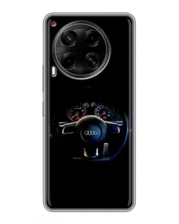 Чехол для TECNO Camon 30 (CL6) с картинкой «Салон Audi — руль»