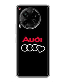 Чехол для TECNO Camon 30 (CL6) с картинкой «Логотип Audi Heart»