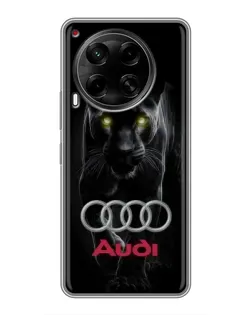Чехол для TECNO Camon 30 (CL6) с картинкой «Пантера и Audi»