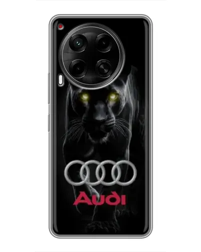 Чехол для TECNO Camon 30 (CL6) с картинкой «Пантера и Audi»