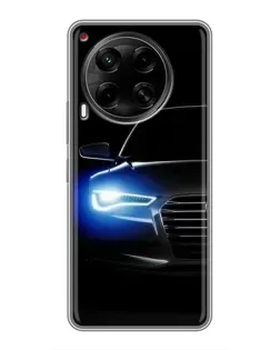 Чехол для TECNO Camon 30 (CL6) с картинкой «Неоновый взгляд Audi»
