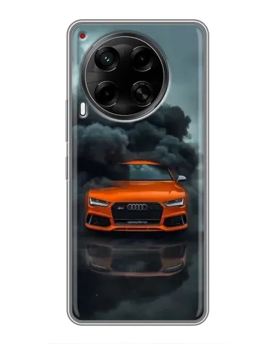Чехол для TECNO Camon 30 (CL6) с картинкой «Audi в облаках дыма»