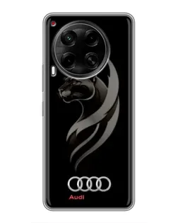 Чехол для TECNO Camon 30 (CL6) с картинкой «Графика — пантера и Audi»