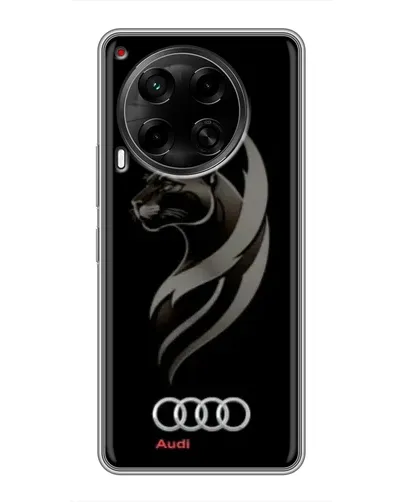 Чехол для TECNO Camon 30 (CL6) с картинкой «Графика — пантера и Audi»