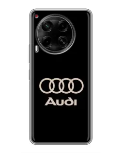 Чехол для TECNO Camon 30 (CL6) с картинкой «Audi — золотой логотип»