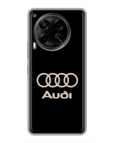 Чехол для TECNO Camon 30 (CL6) с картинкой «Audi — золотой логотип»