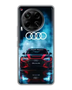 Чехол для TECNO Camon 30 (CL6) с картинкой «Audi Sport — неон»