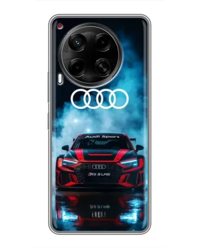 Чехол для TECNO Camon 30 (CL6) с картинкой «Audi Sport — неон»