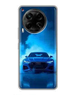 Чехол для TECNO Camon 30 (CL6) с картинкой «Audi — голубая энергия»