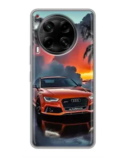 Чехол для TECNO Camon 30 (CL6) с картинкой «Audi — закат»