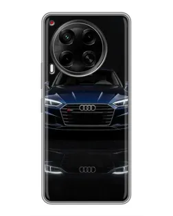 Чехол для TECNO Camon 30 (CL6) с картинкой «Audi — ночное отражение»