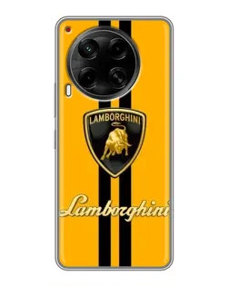 Чехол для TECNO Camon 30 (CL6) с картинкой «Lamborghini Stripe желтый»