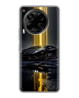 Чехол для TECNO Camon 30 (CL6) с картинкой «Ночной Lamborghini драйв»