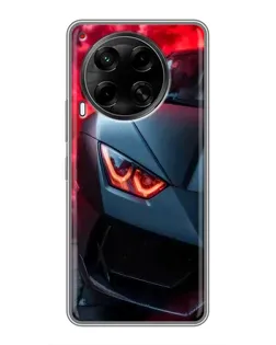 Чехол для TECNO Camon 30 (CL6) с картинкой «Lamborghini красное сияние»