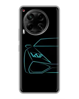 Чехол для TECNO Camon 30 (CL6) с картинкой «Голубой силуэт Lamborghini» Чехол для TECNO Camon 30 (CL6) с картинкой «Голубой силуэт Lamborghini»