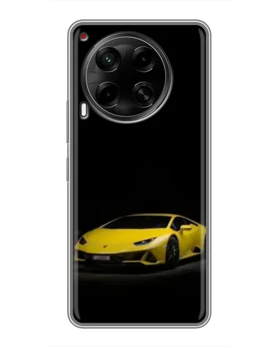 Чехол для TECNO Camon 30 (CL6) с картинкой «Lamborghini желтый акцент»