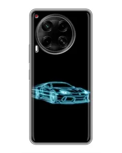 Чехол для TECNO Camon 30 (CL6) с картинкой «Неоновый контур Lamborghini» Чехол для TECNO Camon 30 (CL6) с картинкой «Неоновый контур Lamborghini»