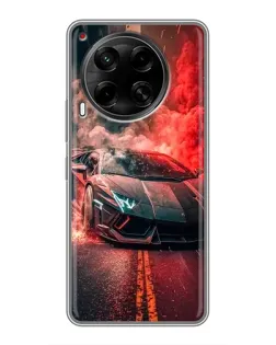 Чехол для TECNO Camon 30 (CL6) с картинкой «Lamborghini красный дым» Чехол для TECNO Camon 30 (CL6) с картинкой «Lamborghini красный дым»