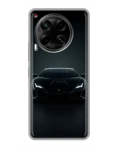 Чехол для TECNO Camon 30 (CL6) с картинкой «Черный Lamborghini Aventador»
