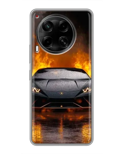Чехол для TECNO Camon 30 (CL6) с картинкой «Lamborghini в огне»