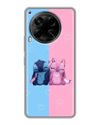 Чехол для TECNO Camon 30 (CL6) с картинкой «Stitch и Angel Love»