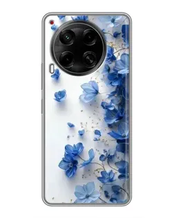 Чохол для TECNO Camon 30 (CL6) з картинкою «Блакитний квітковий каскад» Чохол для TECNO Camon 30 (CL6) з картинкою «Блакитний квітковий каскад»