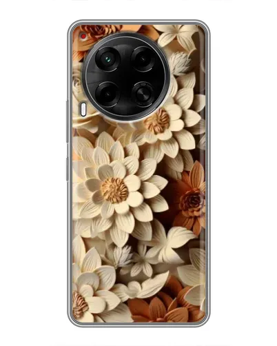 Чехол для TECNO Camon 30 (CL6) с картинкой «Бежевый флористический декор» Чехол для TECNO Camon 30 (CL6) с картинкой «Бежевый флористический декор»