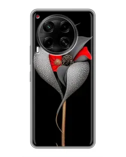 Чохол для TECNO Camon 30 (CL6) з картинкою «Срібна фантазійна квітка» Чохол для TECNO Camon 30 (CL6) з картинкою «Срібна фантазійна квітка»