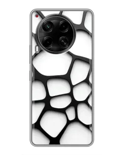 Чехол для TECNO Camon 30 (CL6) с картинкой «Белая объемная сетка» Чехол для TECNO Camon 30 (CL6) с картинкой «Белая объемная сетка»