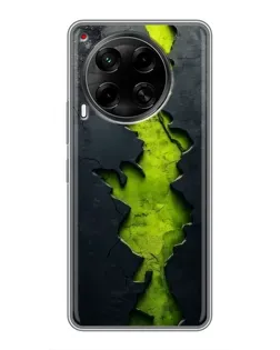 Чехол для TECNO Camon 30 (CL6) с картинкой «Салатовый разлом скалы» Чехол для TECNO Camon 30 (CL6) с картинкой «Салатовый разлом скалы»