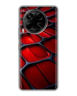 Чехол для TECNO Camon 30 (CL6) с картинкой «Красная глянцевая сетка» Чехол для TECNO Camon 30 (CL6) с картинкой «Красная глянцевая сетка»