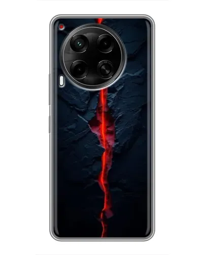 Чехол для TECNO Camon 30 (CL6) с картинкой «Kрасная лавовая трещина»