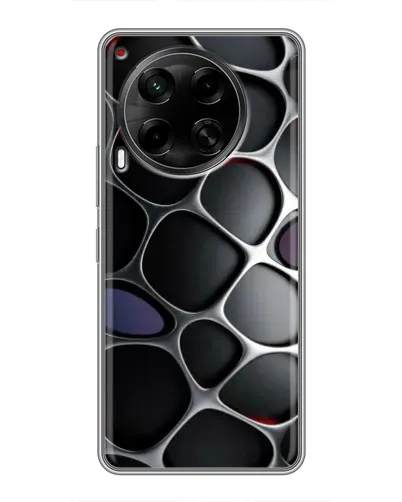 Чехол для TECNO Camon 30 (CL6) с картинкой «Объемная темная решетка»