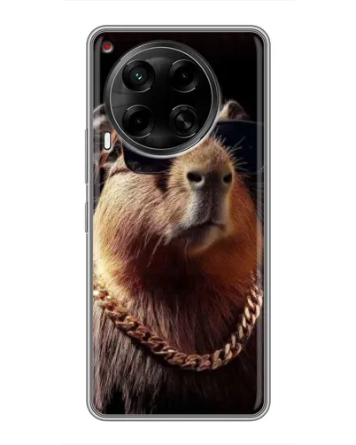 Чехол для TECNO Camon 30 (CL6) с картинкой «Капибара золотая цепь» Чехол для TECNO Camon 30 (CL6) с картинкой «Капибара золотая цепь»