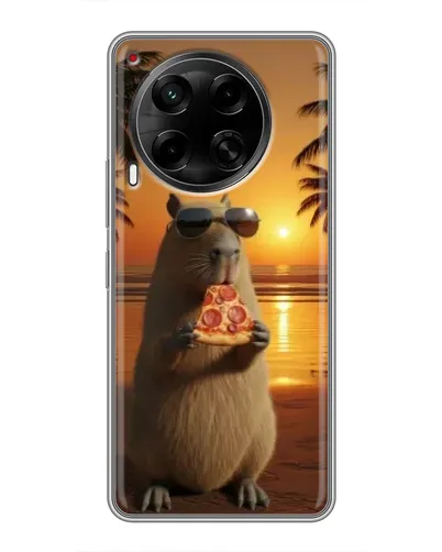 Чехол для TECNO Camon 30 (CL6) с картинкой «Капибара с пиццей» Чехол для TECNO Camon 30 (CL6) с картинкой «Капибара с пиццей»