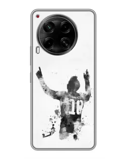 Чохол для TECNO Camon 30 (CL6) з картинкою «Чорно-білий силует Мессі» Чохол для TECNO Camon 30 (CL6) з картинкою «Чорно-білий силует Мессі»