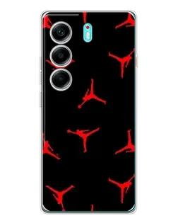 Чохол для TECNO Camon 40 з картинкою «Jordan Red Pattern»