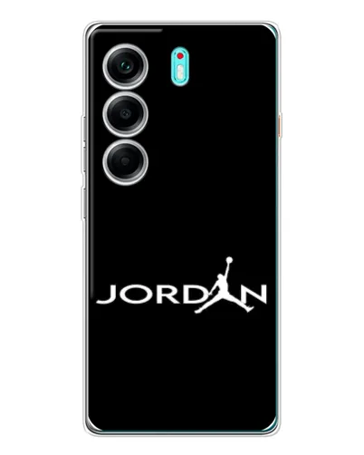 Чохол для TECNO Camon 40 з картинкою «Jordan White Logo» Чохол для TECNO Camon 40 з картинкою «Jordan White Logo»