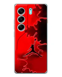 Чохол для TECNO Camon 40 з картинкою «Jordan Red Smoke»