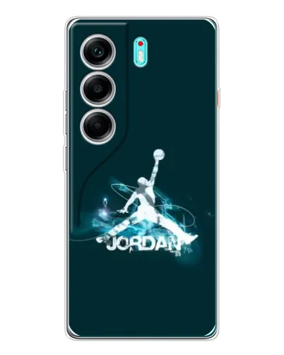 Чохол для TECNO Camon 40 з картинкою «Jordan Blue Fire» Чохол для TECNO Camon 40 з картинкою «Jordan Blue Fire»