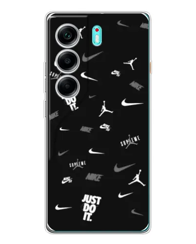 Чохол для TECNO Camon 40 з картинкою «Nike Black Pattern» Чохол для TECNO Camon 40 з картинкою «Nike Black Pattern»