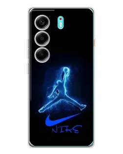 Чохол для TECNO Camon 40 з картинкою «Jordan Neon Blue»