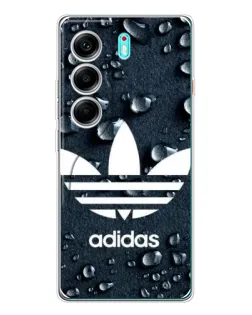 Чохол для TECNO Camon 40 з картинкою «Adidas Trefoil Blue»