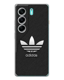 Чохол для TECNO Camon 40 з картинкою «Adidas Карбонова текстура»