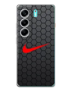 Чохол для TECNO Camon 40 з картинкою «Nike — карбонова сітка»