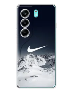 Чохол для TECNO Camon 40 з картинкою «Nike — зимові гори»